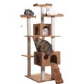 Armarkat Multi-Level Real Wood Cat Tree, Ochre Brown, 74-in