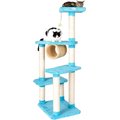Armarkat Real Wood Cat Tree, Sky Blue, 61-in