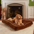 Happy Hounds Bailey Rectangle Pillow Dog Bed w/ Removable Cover, Cocoa, Large