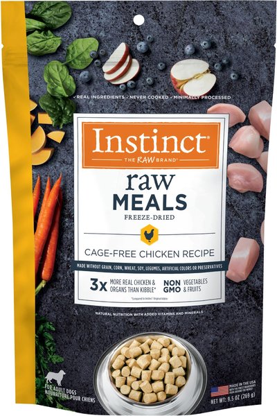 Instinct Freeze-Dried Raw Meals Cage-Free Chicken Recipe Grain-Free Dog Food, 9.5-oz bag slide 1 of 9
