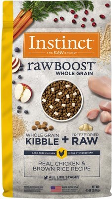Instinct Raw Boost Whole Grain Real Chicken & Brown Rice Recipe Freeze-Dried Raw Coated Dry Dog Food, slide 1 of 1