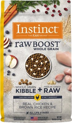 Instinct Raw Boost Whole Grain Real Chicken & Brown Rice Recipe Freeze-Dried Raw Coated Dry Dog Food, slide 1 of 1