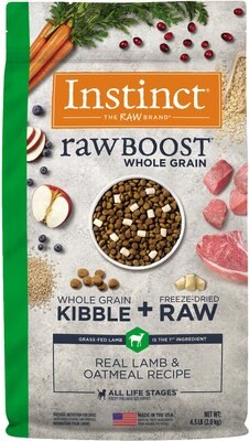 Instinct Raw Boost Whole Grain Real Lamb & Oatmeal Recipe Freeze-Dried Raw Coated Dry Dog Food, slide 1 of 1