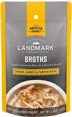 American Journey Landmark Broths Chicken, Carrots and Pumpkin Recipe Wet Cat Food Complement Pouches, 1.4 oz case of 16, slide 1 of 1