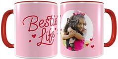Frisco "Bestie Life" Red Personalized Coffee Mug, 11-oz