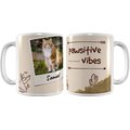 Frisco "Pawsitive Vibes" White Personalized Coffee Mug, 11-oz