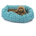 Majestic Pet Aruba Bagel Bolster Cat & Dog Bed, Teal, Medium