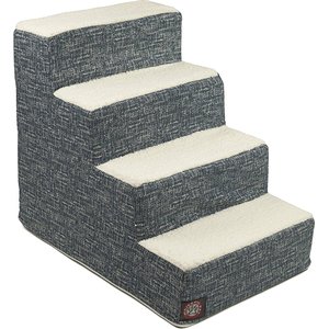 Majestic Pet Palette Heathered Cat & Dog Stairs, Blue, 4 Step