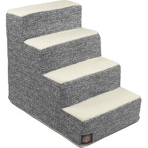 Majestic Pet Palette Heathered Cat & Dog Stairs, Black, 4 Step