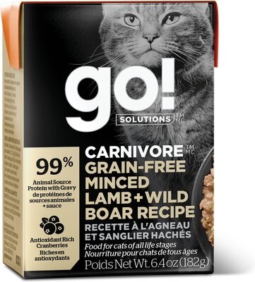 Go! CARNIVORE Grain Free Minced Lamb + Wild Boar Cat Food, slide 1 of 1