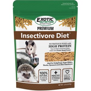 Exotic Nutrition Premium Insectivore Diet Sugar Glider & Hedgehog Food, 1.25-lb bag
