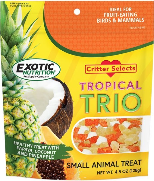 Exotic Nutrition Critter Selects Tropical Trio Small Animal Treats, 4.5-oz bag slide 1 of 3