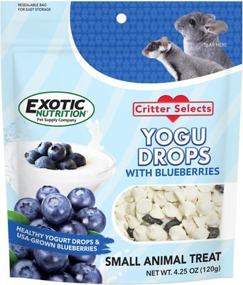 Exotic Nutrition Critter Selects Yogu Drops with Blueberries Small Animal Treats, 4.25-oz bag, slide 1 of 1