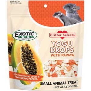 Exotic Nutrition Critter Selects Yogu Drops with Papaya Small Animal Treats, 4.5-oz bag