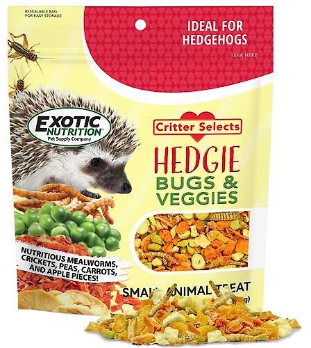 Exotic Nutrition Critter Selects Hedgie Bugs & Veggies Hedgehog Treats, 2.75-oz bag slide 1 of 5