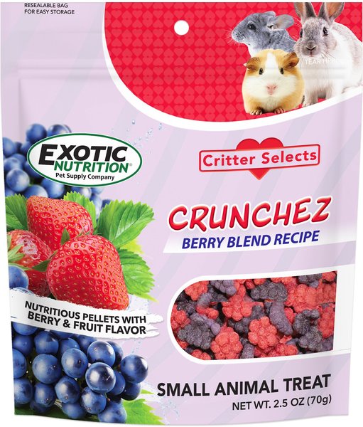Exotic Nutrition Critter Selects Crunchez Berry Blend Recipe Small Animal Treats, 2.5-oz bag slide 1 of 3