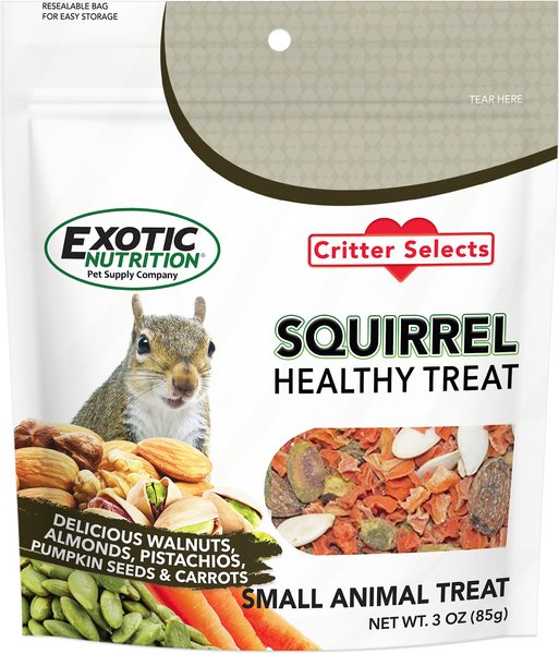 Exotic Nutrition Critter Selects Squirrel Treats, 3-oz bag slide 1 of 3