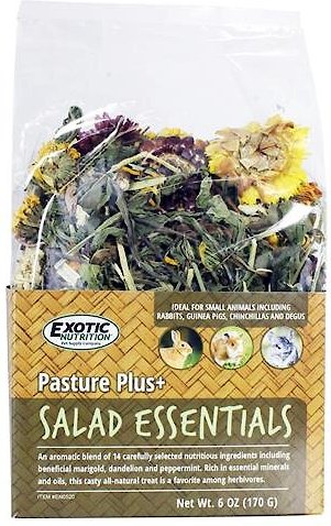 Exotic Nutrition Pasture Plus+ Salad Essentials Rabbit Treats, 6-oz box slide 1 of 4