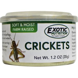Exotic Nutrition Crickets Hedgehog Treats, 1.2-oz can