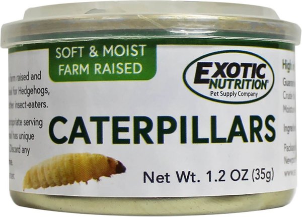 Exotic Nutrition Caterpillars Hedgehog Treats, 1.2-oz can slide 1 of 3