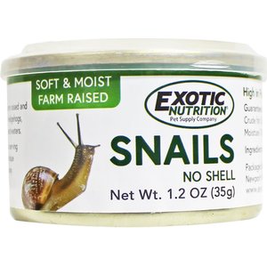Exotic Nutrition De-Shelled Snails Canned Hedgehog Treats, 1.2-oz can