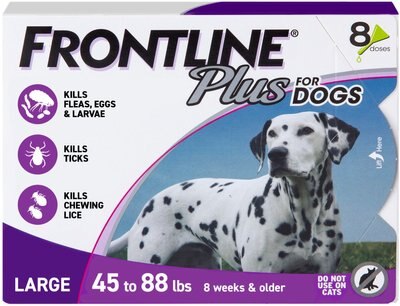 Frontline Plus Flea & Tick Spot Treatment for Large Dogs, 45-88 lbs, slide 1 of 1