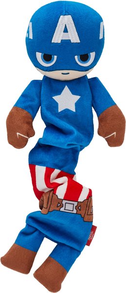 Marvel 's Captain America Bungee Plush Squeaky Dog Toy slide 1 of 4