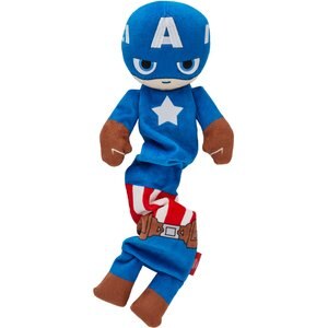 Marvel 's Captain America Bungee Plush Squeaky Dog Toy