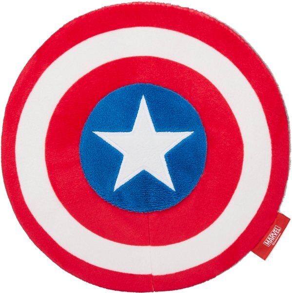 Marvel 's Captain America's Shield Round Plush Squeaky Dog Toy slide 1 of 4