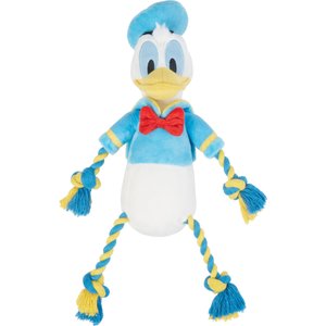 Disney Donald Duck Plush with Rope Squeaky Dog Toy 