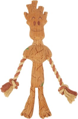 Marvel 's Groot Plush with Rope Squeaky Dog Toy, slide 1 of 1