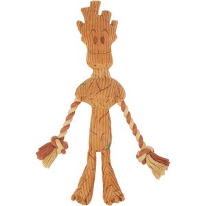 Marvel 's Groot Plush with Rope Squeaky Dog Toy 