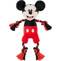 Disney Mickey Mouse Plush with Rope Squeaky Dog Toy 