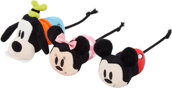 Disney Mickey & Friends Plush Mice Cat Toy with Catnip, 3 count slide 1 of 4