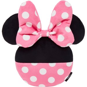 Disney Minnie Mouse Bow Round Plush Squeaky Dog Toy