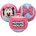 Disney Minnie Mouse Fetch Squeaky Tennis Ball Dog Toy, 3 count