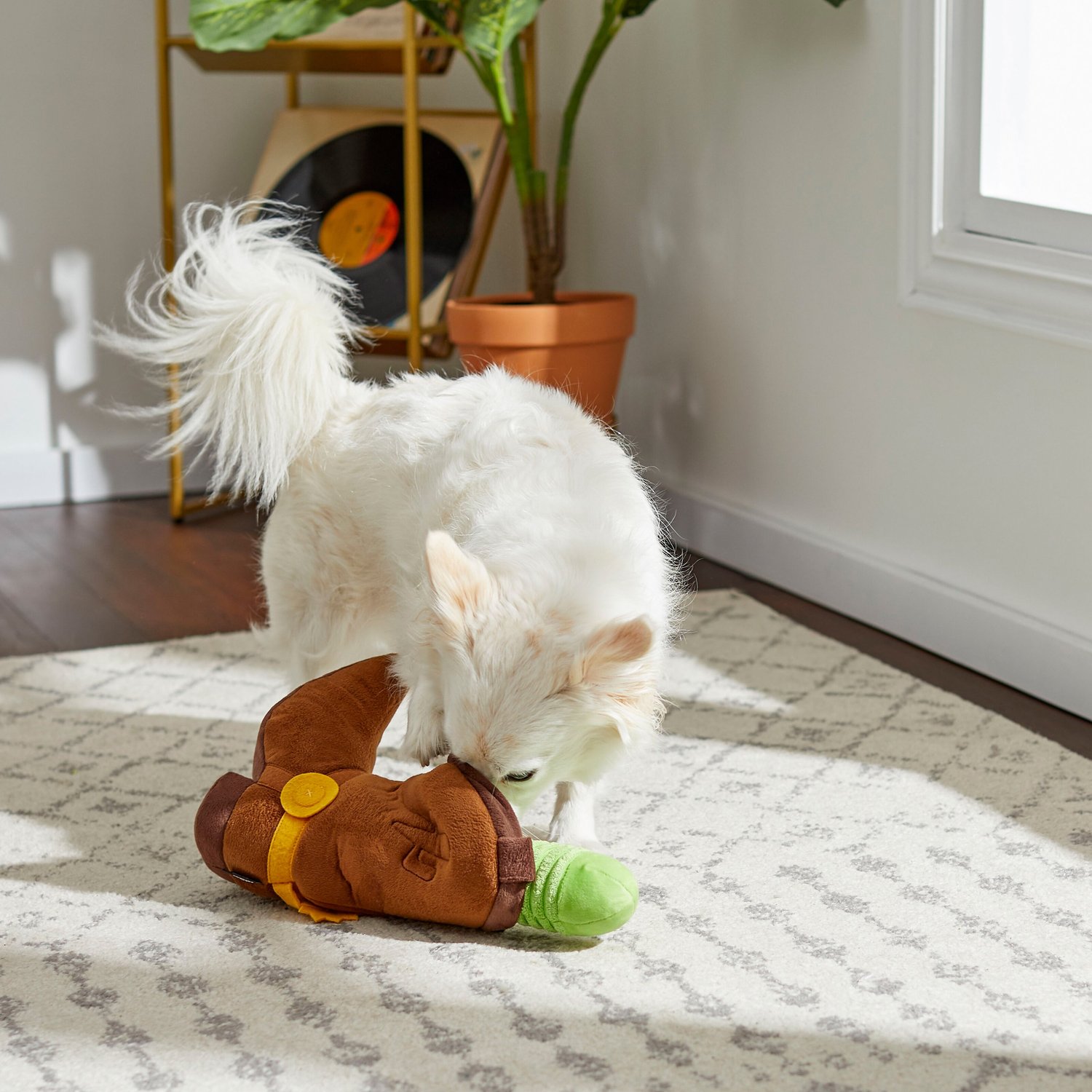 Pixar Woody's Boot Plush Squeaky Dog Toy