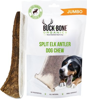 Buck Bone Organics Jumbo Split Elk Antler Dog Treats, slide 1 of 1