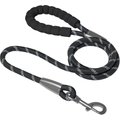 Frisco Rope Dog Leash with Padded Handle, Black, 5-ft long