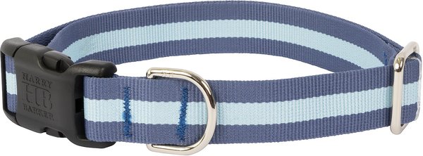 Harry Barker Eton Polyester Dog Collar, Blue, Medium: 13 to 17-in neck, 1-in wide slide 1 of 1