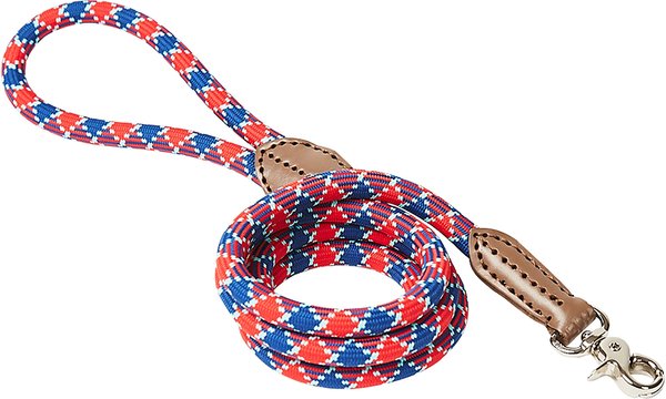 Harry Barker Plaid Rope Dog Leash, Red & Blue, 5-ft slide 1 of 1