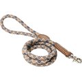 Harry Barker Plaid Rope Dog Leash, Black & Taupe, 5-ft