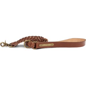 Harry Barker Braided Leather Dog Leash, 4-ft