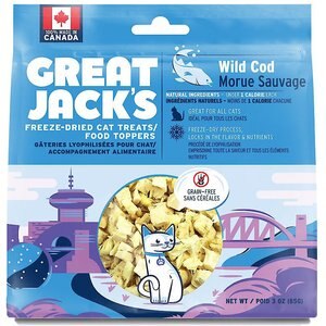 Great Jack's Cod Freeze-Dried Grain-Free Cat Treats, 3-oz bag