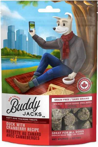 Buddy Jack's Duck with Cranberry Recipe Grain-Free Dog Treats, 2-oz bag slide 1 of 5