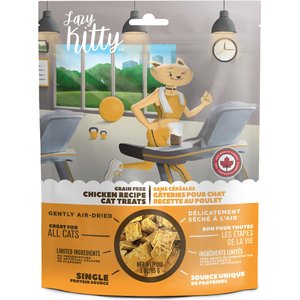 Lazy Kitty Chicken Recipe Air-Dried Grain-Free Cat Treats, 3-oz bag