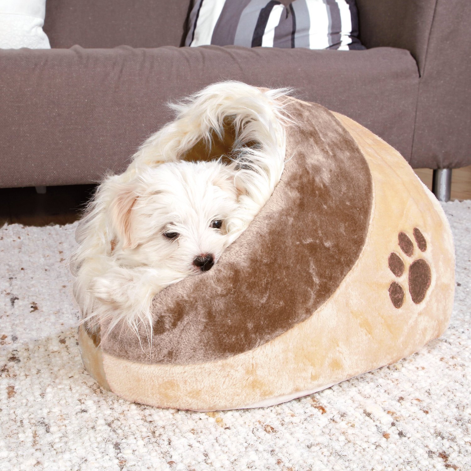 TRIXIE Minou Cuddly Cave Dog & Cat Bed - Chewy.com