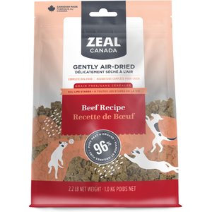Zeal Canada Gently Beef Recipe Grain-Free Air-Dried Dog Food, 2.2-lb bag