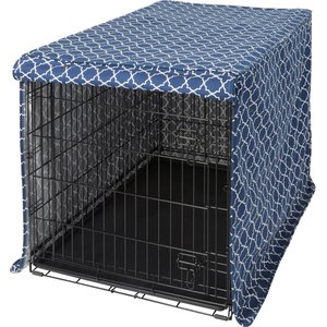 Frisco Crate Cover, Navy Trellis, 42 inch