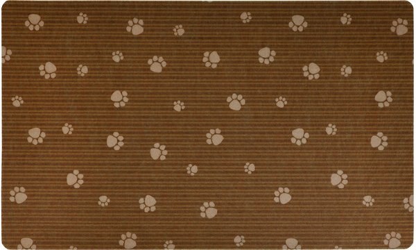 Drymate Brown Stripe Tan Paw Pet Bowl Place Mat slide 1 of 7